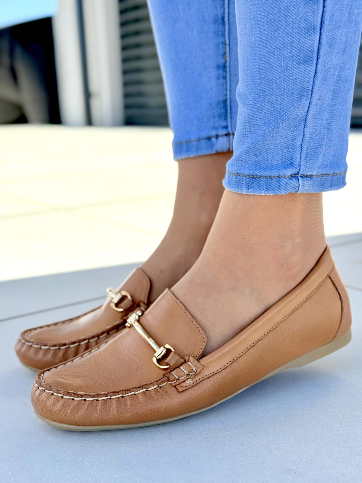 Mokasyny damskie OLEKSY ze skóry naturalnej