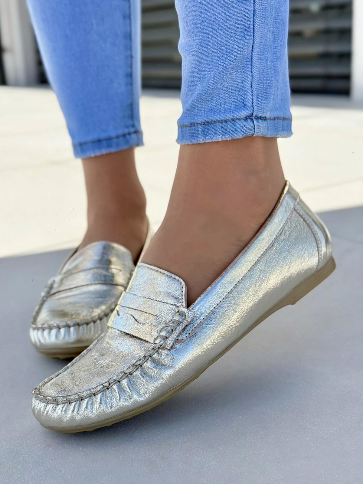 Mokasyny damskie OLEKSY ze skóry naturalnej