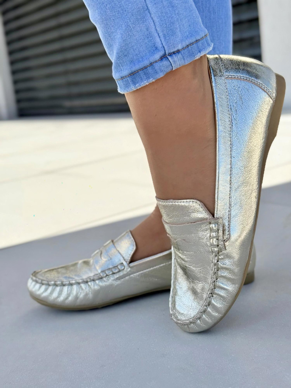 Mokasyny damskie OLEKSY ze skóry naturalnej