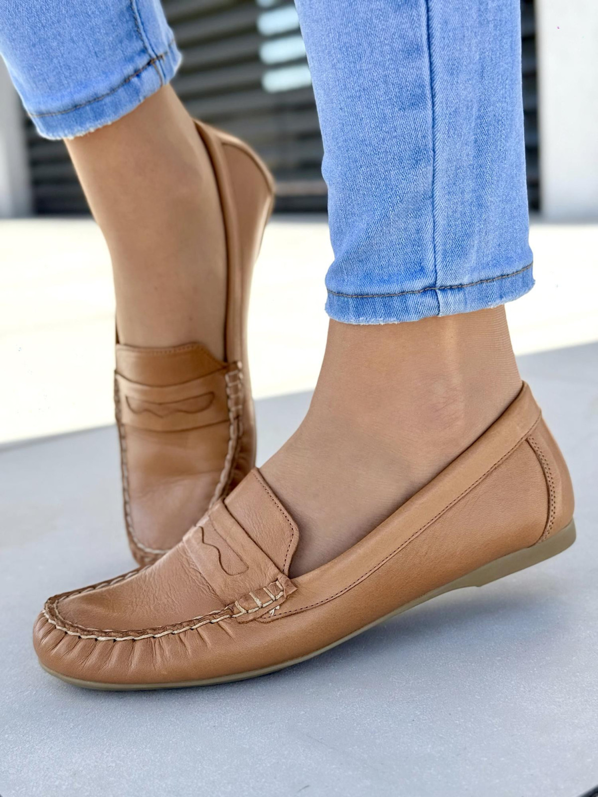 Mokasyny damskie OLEKSY ze skóry naturalnej