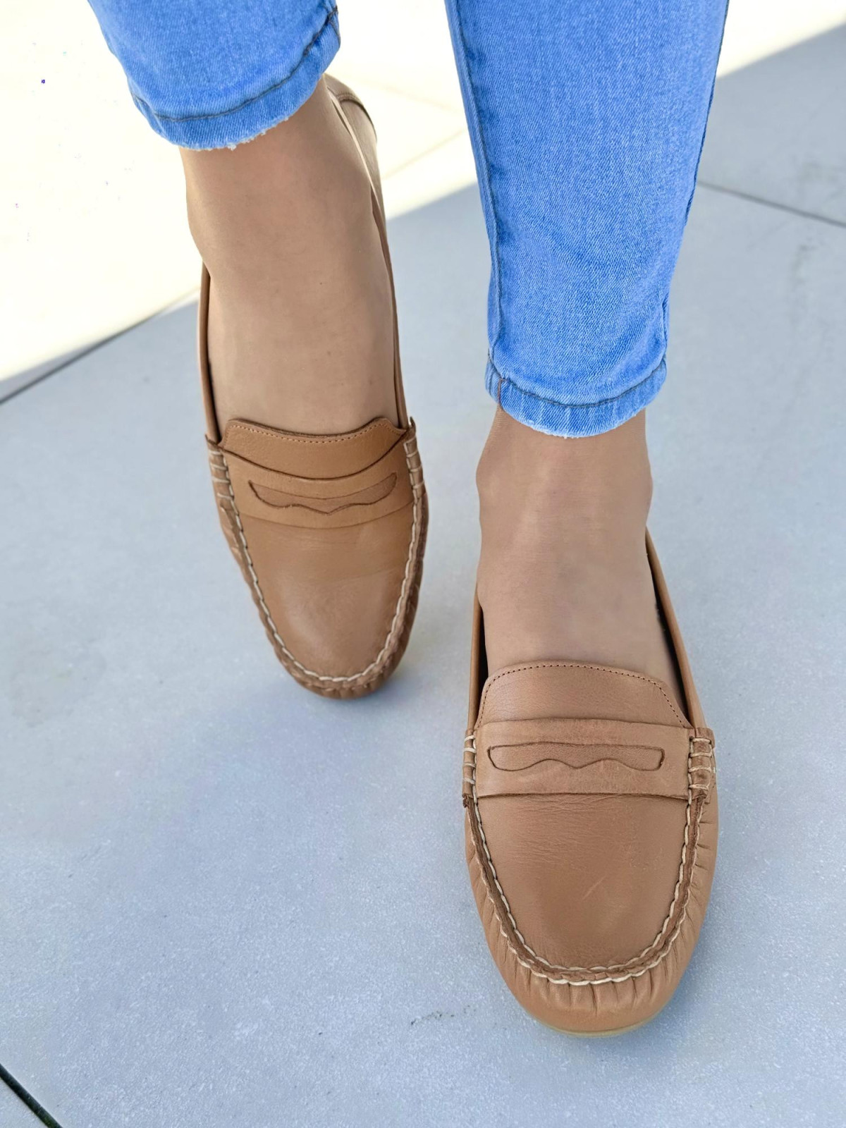 Mokasyny damskie OLEKSY ze skóry naturalnej