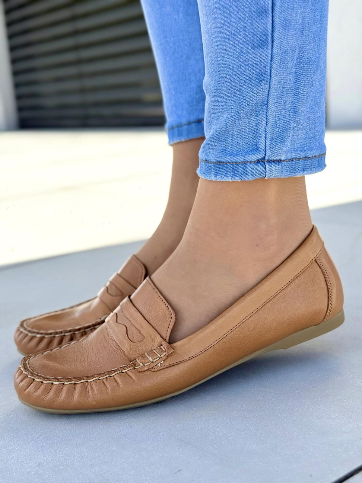 Mokasyny damskie OLEKSY ze skóry naturalnej