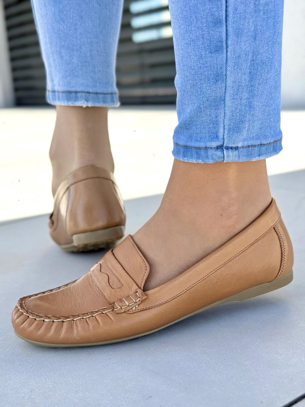 Mokasyny damskie OLEKSY ze skóry naturalnej