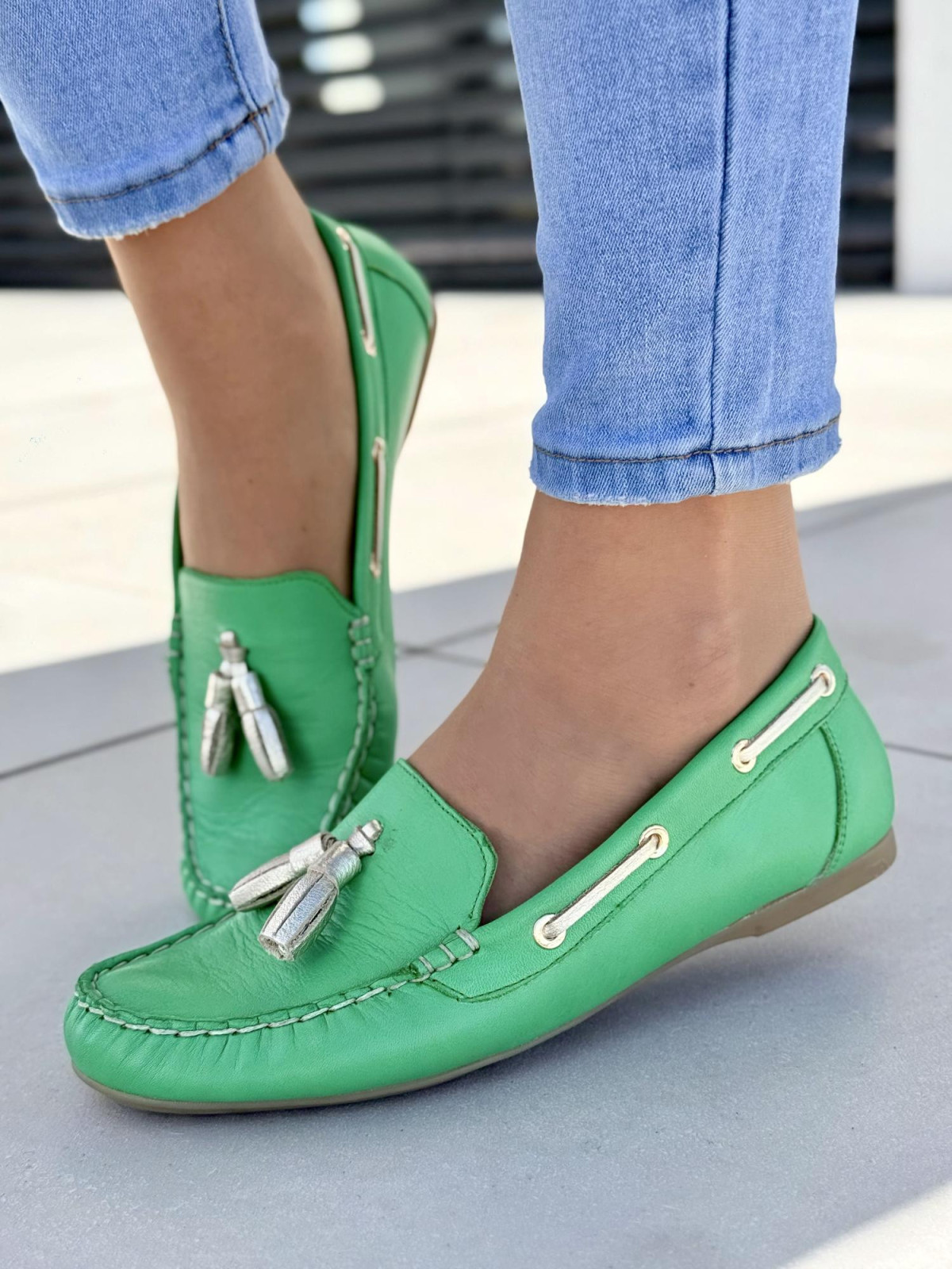 Mokasyny damskie OLEKSY ze skóry naturalnej