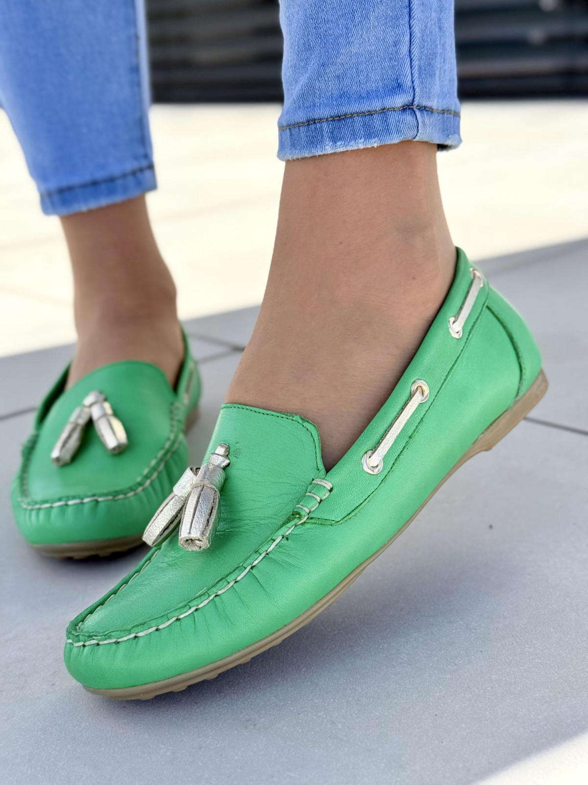 Mokasyny damskie OLEKSY ze skóry naturalnej