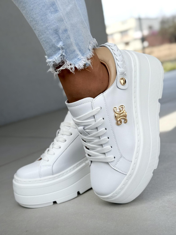 Sneakersy damskie ze skóry naturalnej