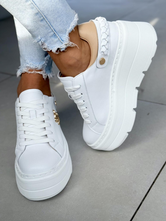 Sneakersy damskie ze skóry naturalnej