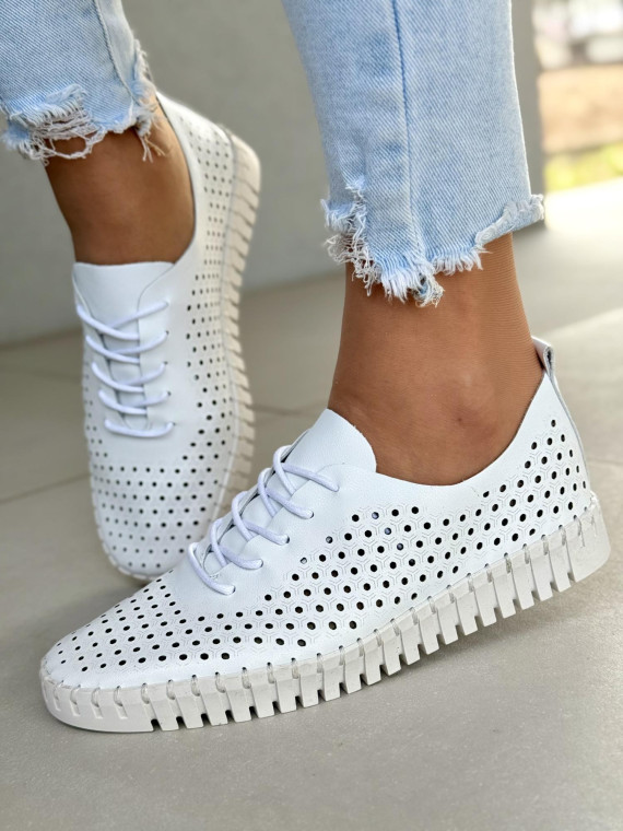 Sneakersy damskie ze skóry naturalnej