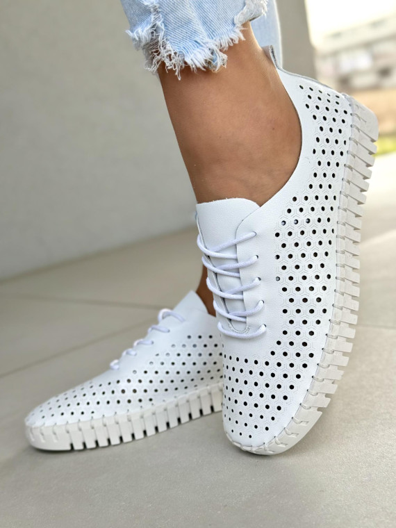 Sneakersy damskie ze skóry naturalnej