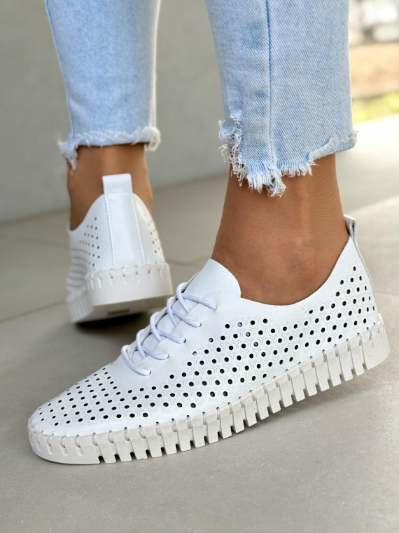 Sneakersy damskie ze skóry naturalnej