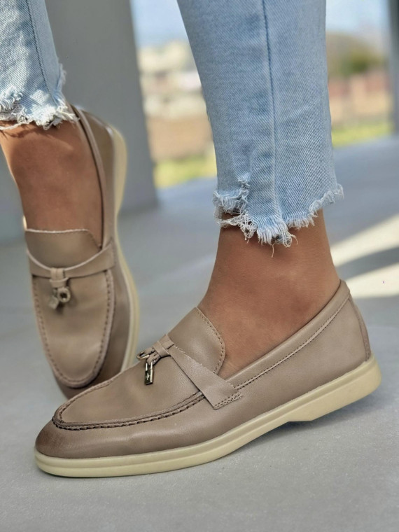 Mokasyny damskie ze skóry naturalnej