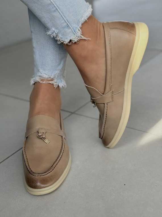 Mokasyny damskie ze skóry naturalnej