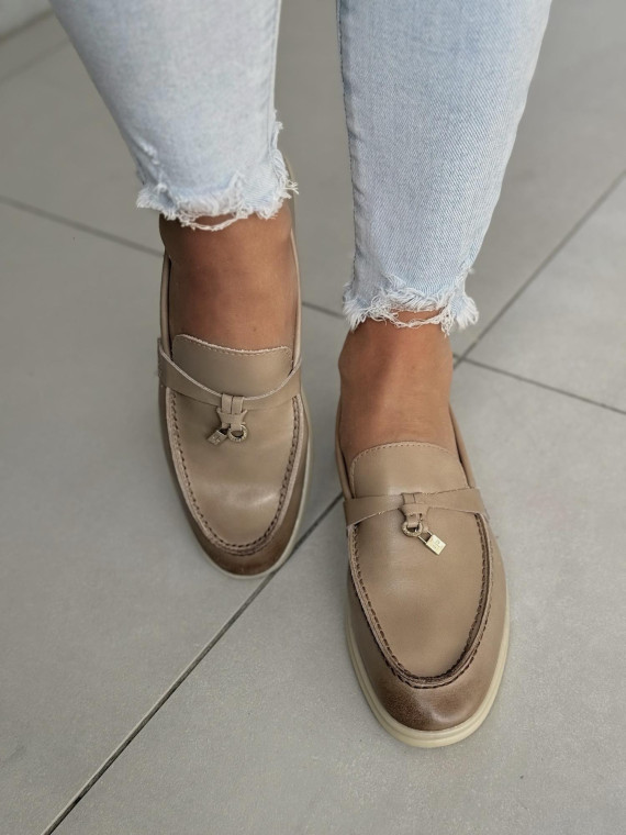 Mokasyny damskie ze skóry naturalnej