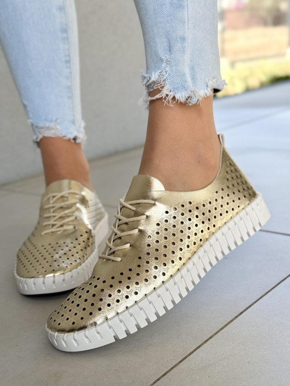 Sneakersy damskie ze skóry naturalnej