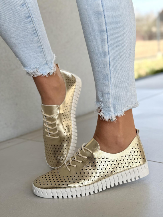 Sneakersy damskie ze skóry naturalnej