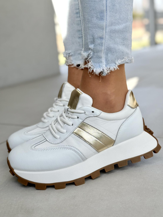 Sneakersy damskie ze skóry naturalnej