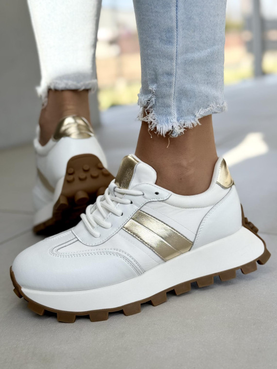 Sneakersy damskie ze skóry naturalnej