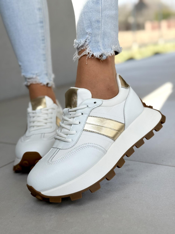 Sneakersy damskie ze skóry naturalnej