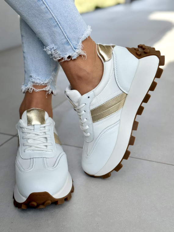 Sneakersy damskie ze skóry naturalnej