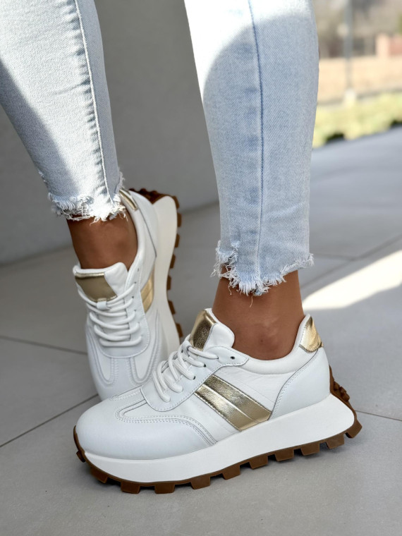 Sneakersy damskie ze skóry naturalnej