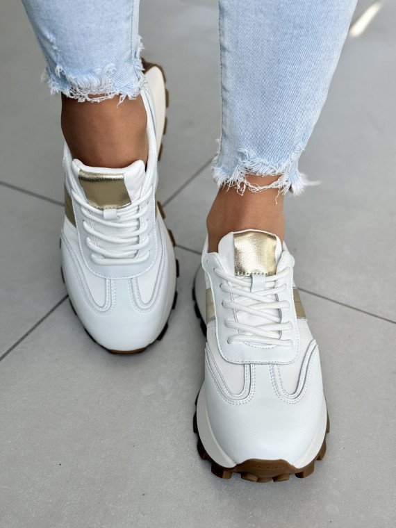 Sneakersy damskie ze skóry naturalnej