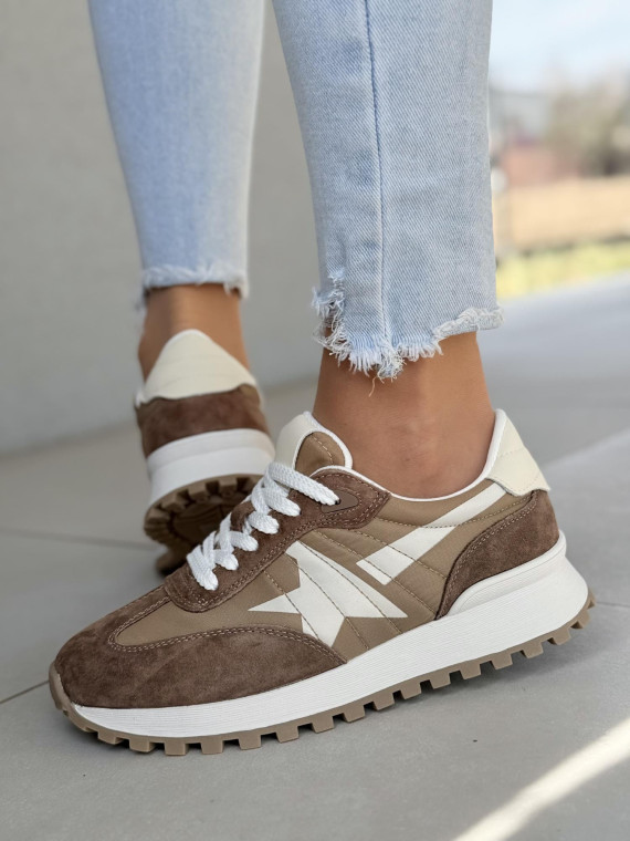 Sneakersy damskie ze skóry naturalnej