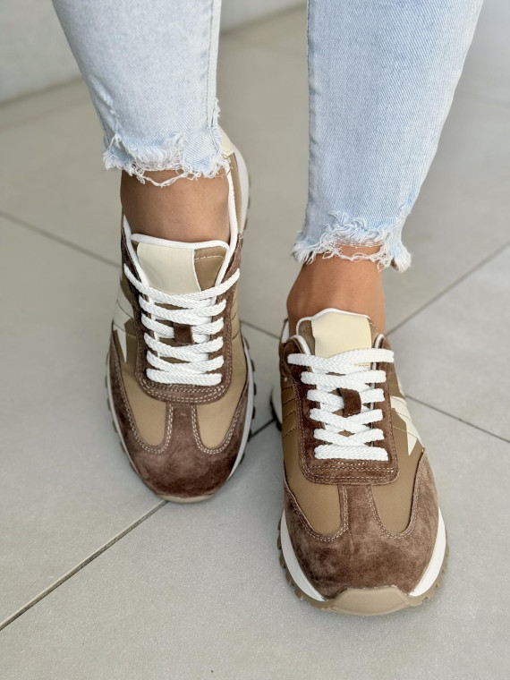Sneakersy damskie ze skóry naturalnej