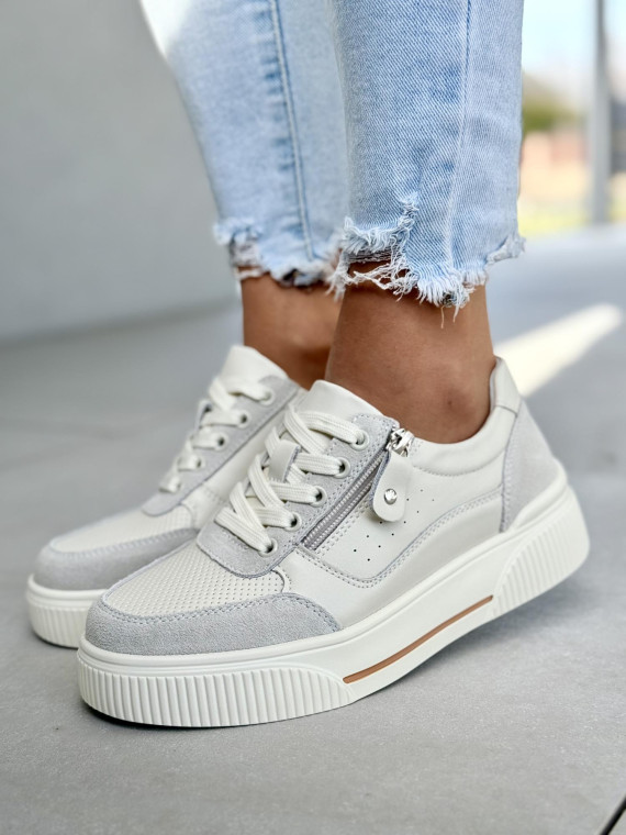 Sneakersy damskie ze skóry naturalnej