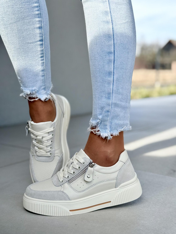 Sneakersy damskie ze skóry naturalnej