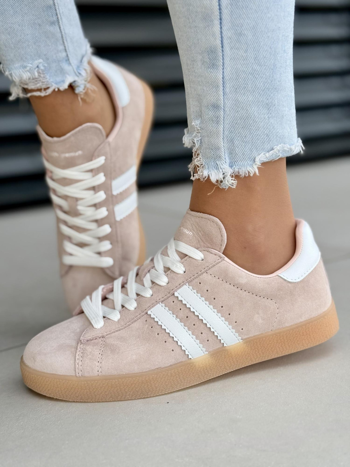 Sneakersy damskie ze skóry naturalnej