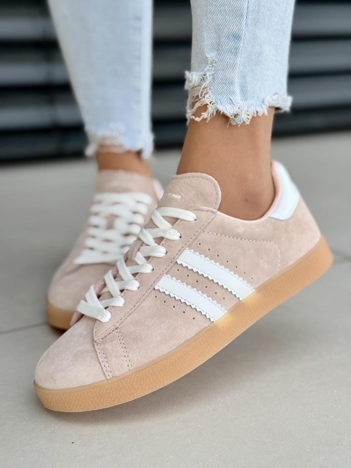 Sneakersy damskie ze skóry naturalnej