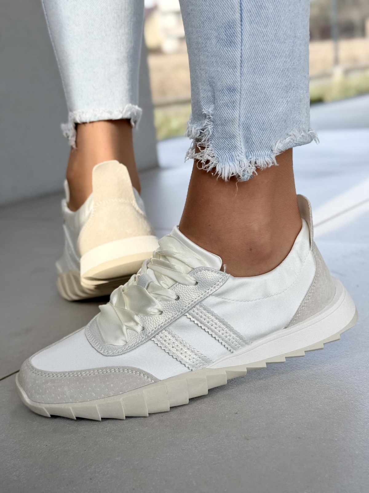 Sneakersy damskie ze skóry naturalnej