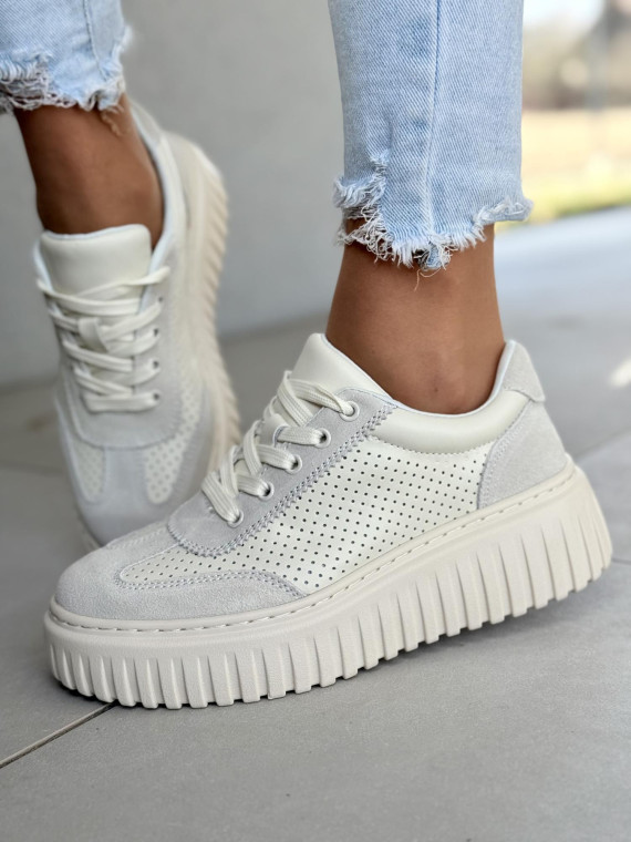 Sneakersy damskie ze skóry naturalnej