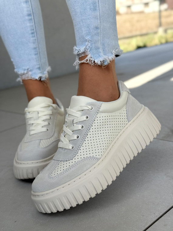 Sneakersy damskie ze skóry naturalnej