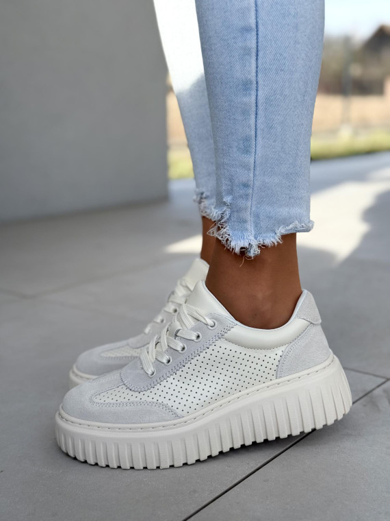 Sneakersy damskie ze skóry naturalnej