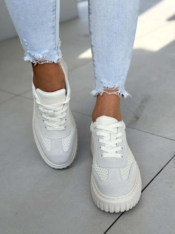 Sneakersy damskie ze skóry naturalnej