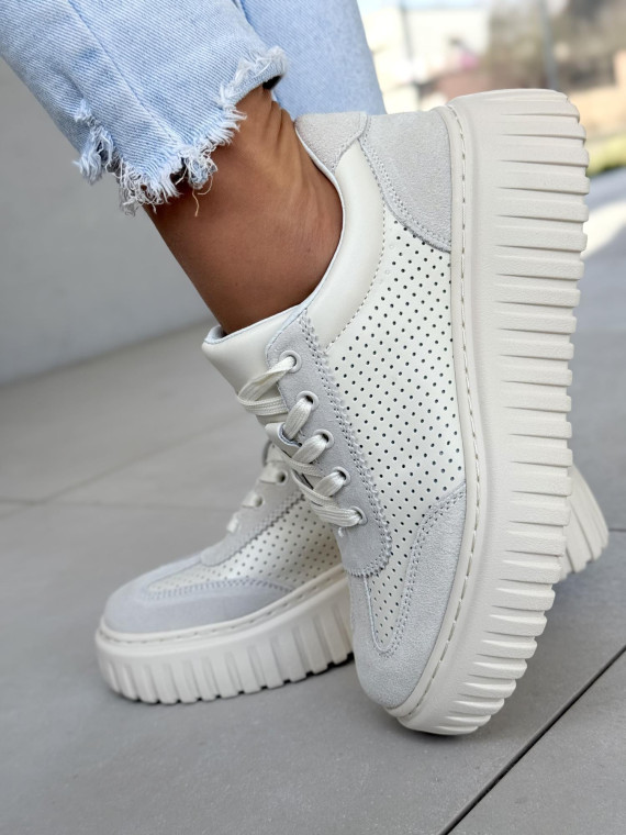 Sneakersy damskie ze skóry naturalnej