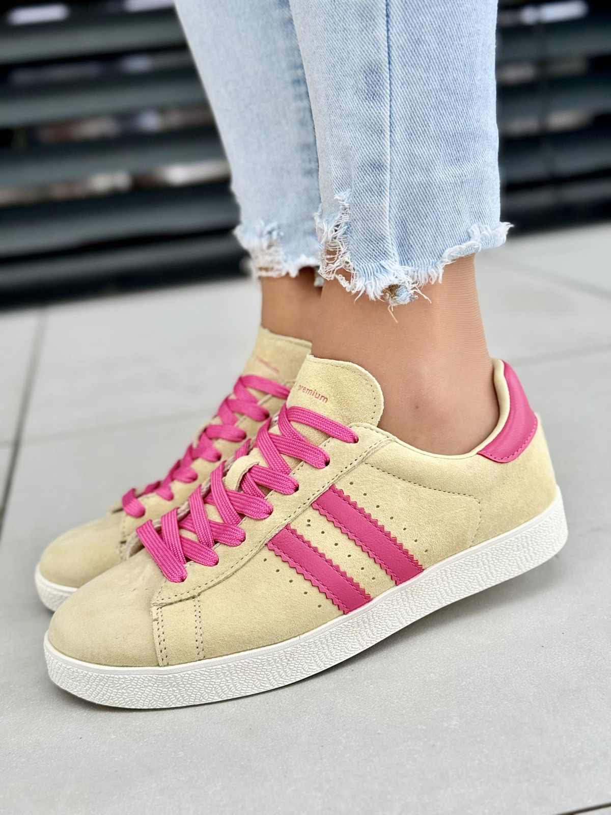 Sneakersy damskie ze skóry naturalnej