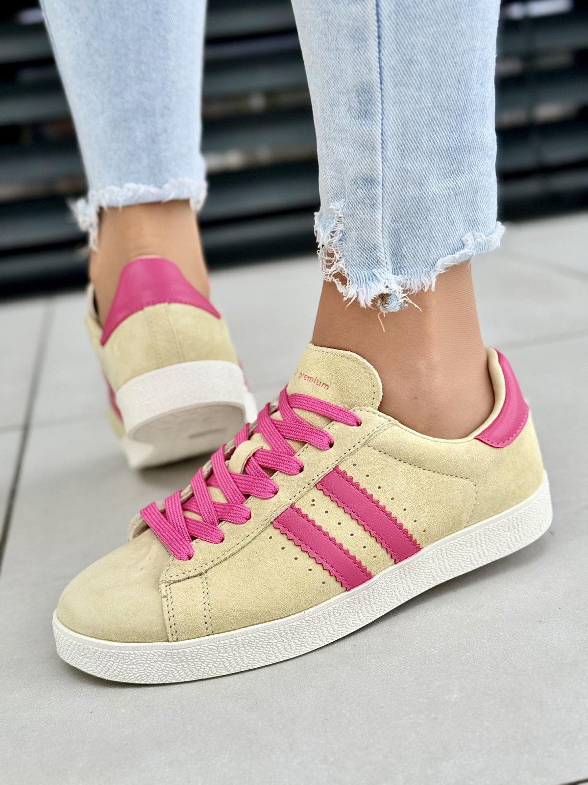 Sneakersy damskie ze skóry naturalnej