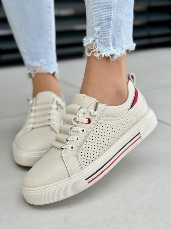 Sneakersy damskie ze skóry naturalnej