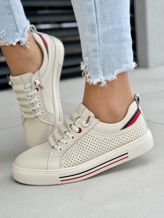 Sneakersy damskie ze skóry naturalnej
