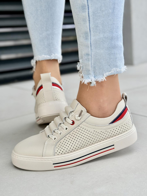Sneakersy damskie ze skóry naturalnej