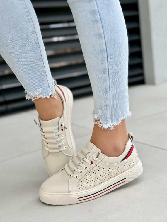 Sneakersy damskie ze skóry naturalnej