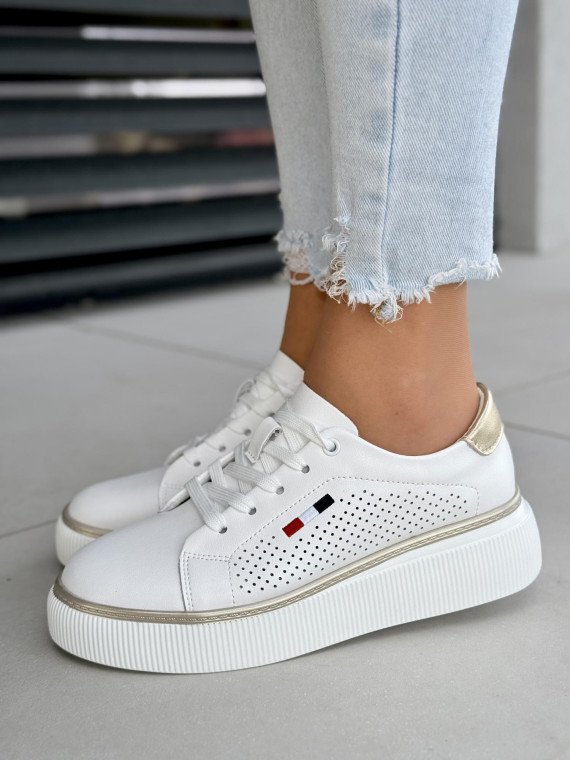 Sneakersy damskie ze skóry naturalnej