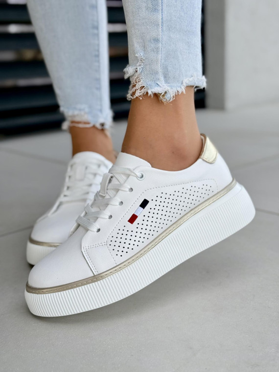 Sneakersy damskie ze skóry naturalnej