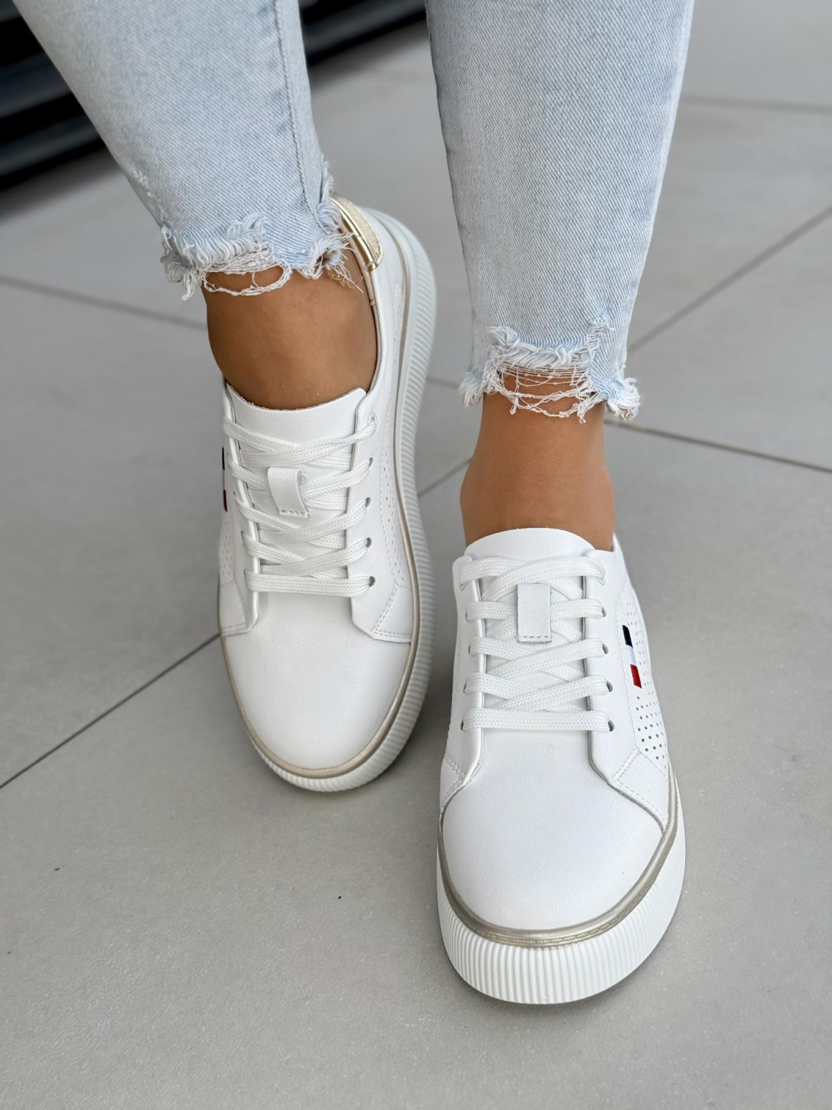 Sneakersy damskie ze skóry naturalnej