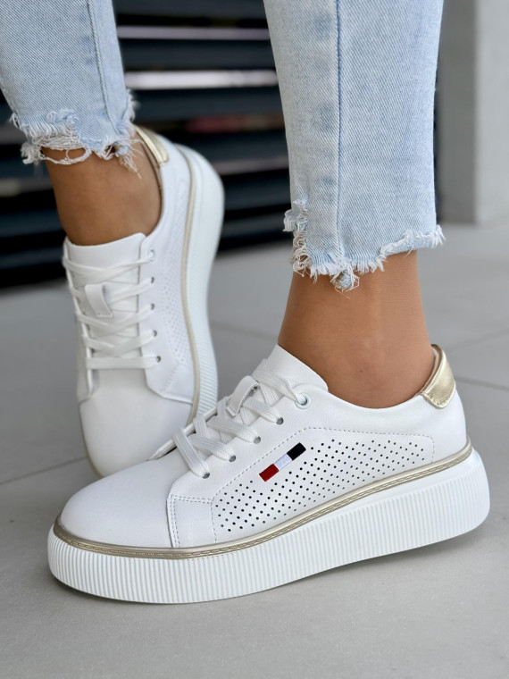 Sneakersy damskie ze skóry naturalnej