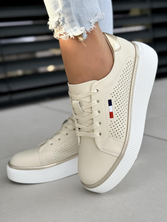 Sneakersy damskie ze skóry naturalnej