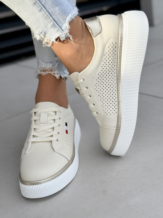 Sneakersy damskie ze skóry naturalnej