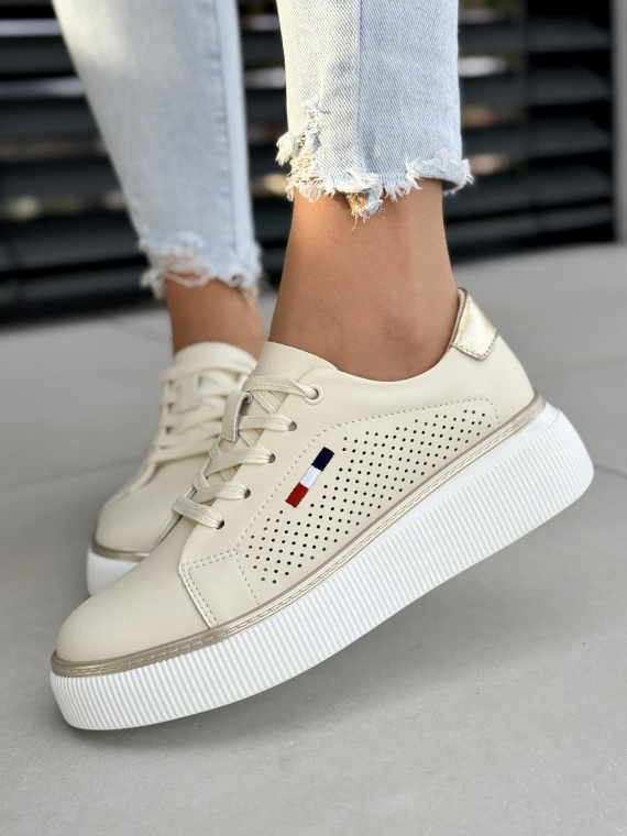 Sneakersy damskie ze skóry naturalnej